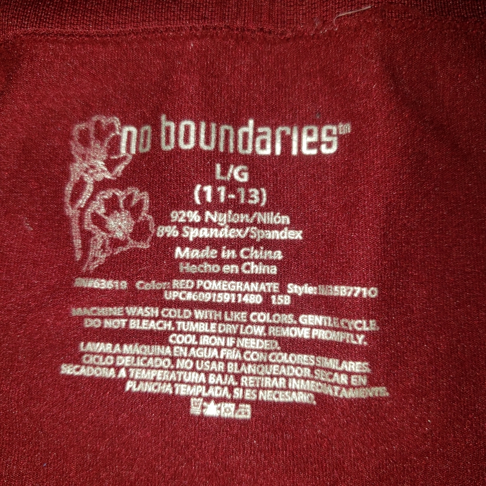 Maroon Spandex Legging | L | No Boundaries - Picture 2 of 2